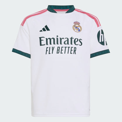 Adidas Real Madrid Home Youth Kit 2026-2027 compleet kindertenue wit shirt short kousen Kickoff Antwerpen de voetbalshop van Antwerpen