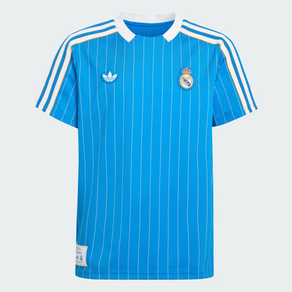 Adidas Real Madrid Icon Jersey Kids – retro blauw voetbalshirt voor kinderen
