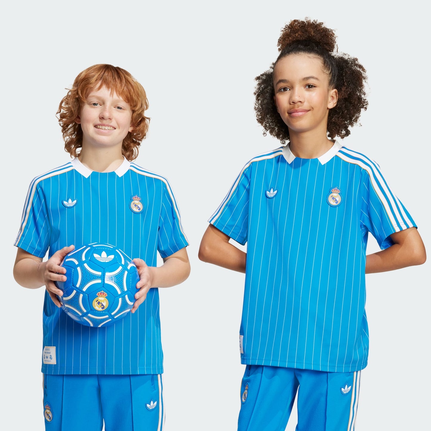 Adidas Real Madrid Icon Jersey Kids – retro blauw voetbalshirt voor kinderen