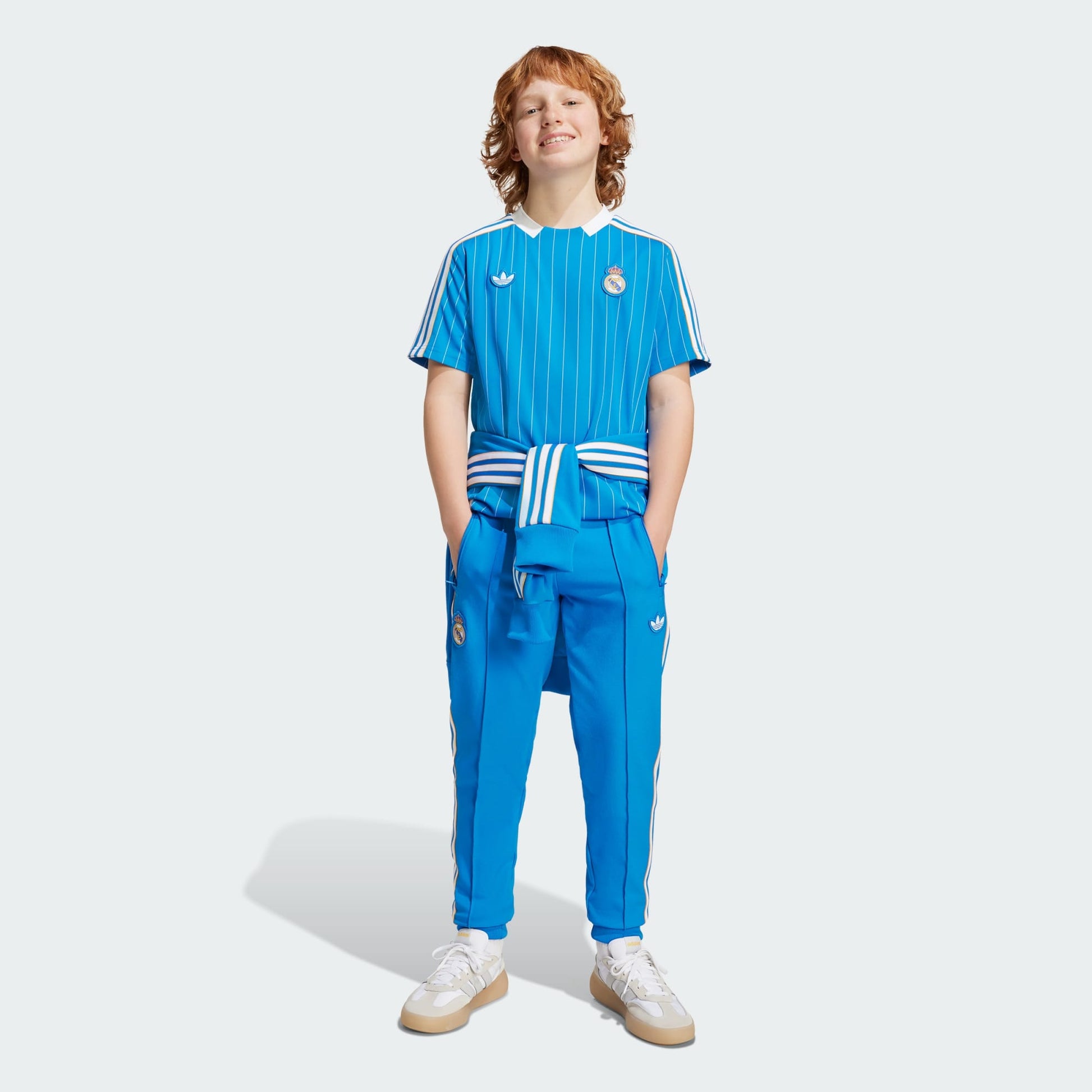 Adidas Real Madrid Icon Jersey Kids – retro blauw voetbalshirt voor kinderen