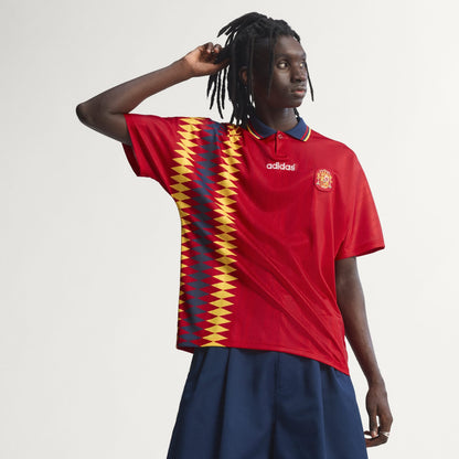 Adidas FEF Spanje Home 1994 Retro Football Shirt Jersey rood officieel retro voetbalshirt heren Kickoff Antwerpen de voetbalshop van Antwerpen
