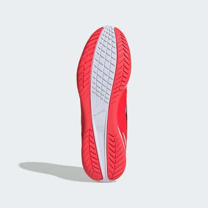 ADIDAS SALA zaalvoetbalschoenen ROOD WIT  zwart non-marking zool op indoor veld. Kickoff Antwerpen voetbalshop.