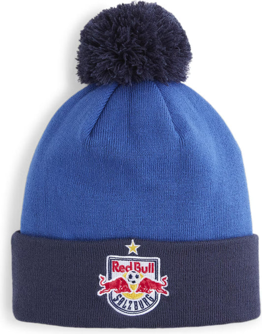 PUMA FC Red Bull Salzburg Beanie BLAUW rood wit officiële clubmuts verkrijgbaar bij Kickoff Antwerpen voetbalshop.