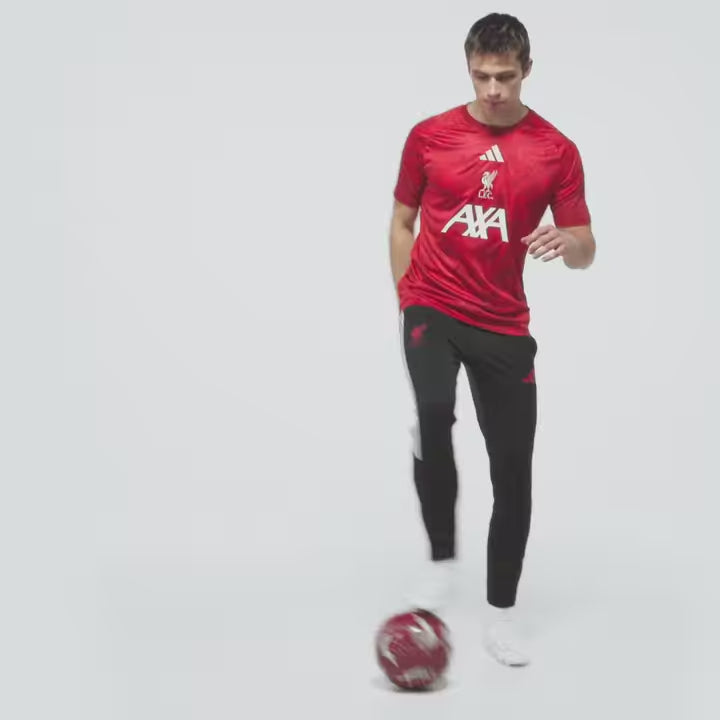 Adidas Liverpool Pre-Match Voetbalshirt 2026-2027 warming-up shirt heren rood wit Kickoff Antwerpen de voetbalshop van Antwerpen