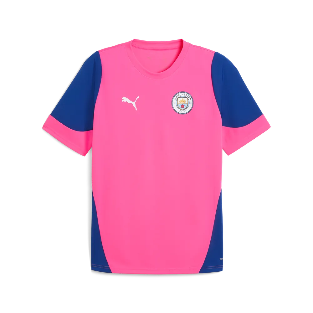 PUMA Manchester City Training Jersey 2025 2026 Fluro Pink Pes - Vivid Blue Kickoff Antwerpen  voetbalshop voetbalshirt