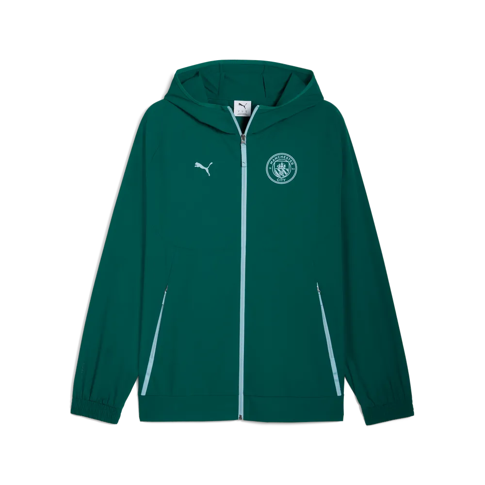 PUMA Manchester City PUMATECH Woven Jacket 2025 2026 GROEN heren officiële merchandise Kickoff Antwerpen