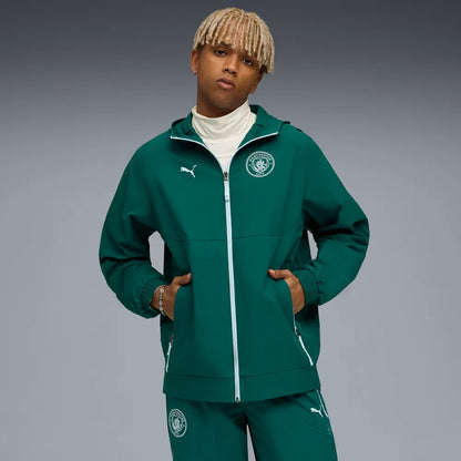 PUMA Manchester City PUMATECH Woven Jacket 2025 2026 GROEN heren officiële merchandise Kickoff Antwerpen