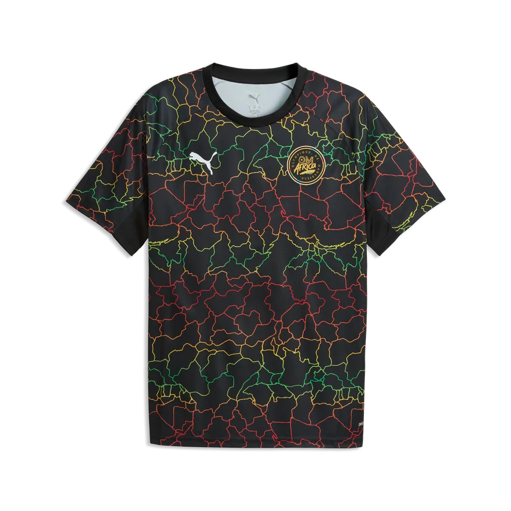 Puma Olympique Marseille Africa special edition voetbalshirt met clubdetails op model Kickoff Antwerpen