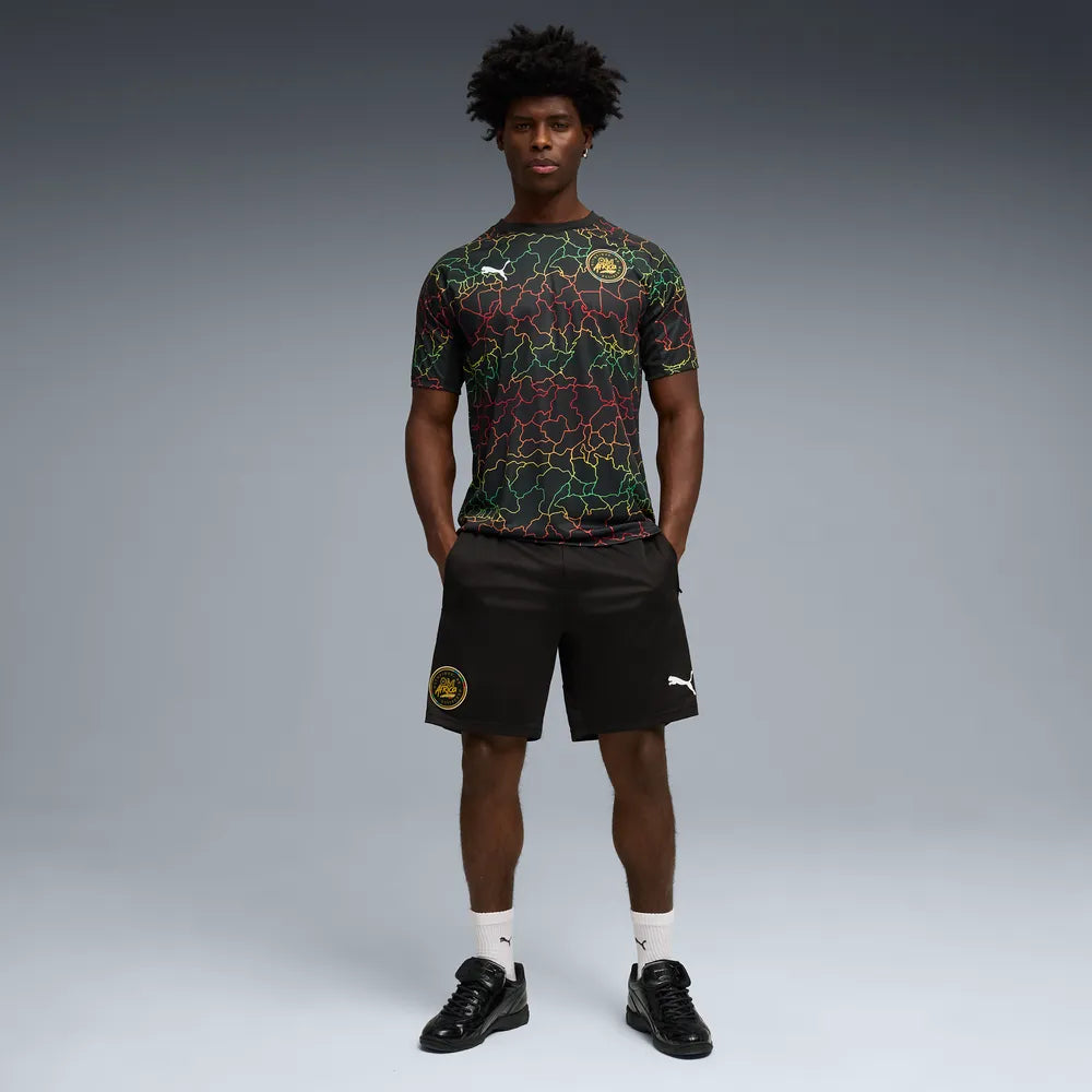 Puma Olympique Marseille Africa special edition voetbalshort 2026 2027 heren met clubdetails op model Kickoff Antwerpen