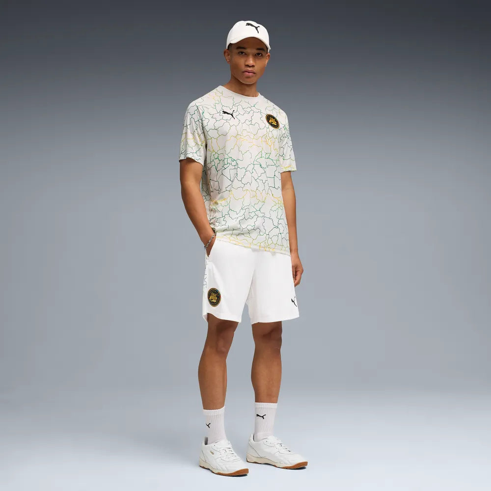 Puma Olympique Marseille Africa special edition voetbalshort 2026 2027 heren met clubdetails op model Kickoff Antwerpen